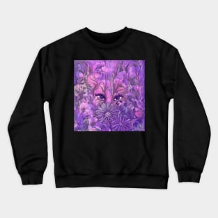 Beautiful Creature Artwork in Pink and Purple Crewneck Sweatshirt